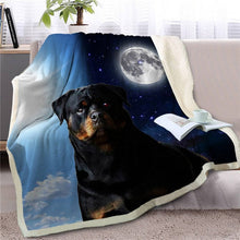 Load image into Gallery viewer, My Sun, My Moon, My Boxer Love Warm Blanket - Series 1-Blanket-Blankets, Boxer, Dogs, Home Decor-Rottweiler-Medium-14