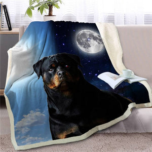 My Sun, My Moon, My Boxer Love Warm Blanket - Series 1-Blanket-Blankets, Boxer, Dogs, Home Decor-Rottweiler-Medium-14
