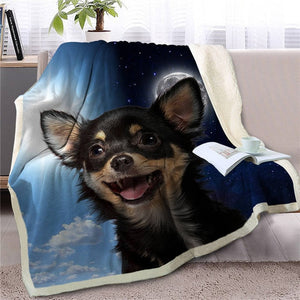 My Sun, My Moon, My Boxer Love Warm Blanket - Series 1-Blanket-Blankets, Boxer, Dogs, Home Decor-Chihuahua-Medium-24