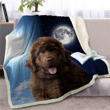Load image into Gallery viewer, My Sun, My Moon, My Boxer Love Warm Blanket - Series 1-Blanket-Blankets, Boxer, Dogs, Home Decor-Newfoundland-Medium-29