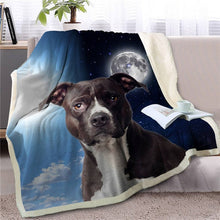 Load image into Gallery viewer, My Sun, My Moon, My Boxer Love Warm Blanket - Series 1-Blanket-Blankets, Boxer, Dogs, Home Decor-Staffordshire Bull Terrier-Medium-30