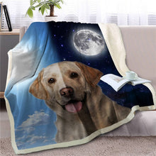Load image into Gallery viewer, My Sun, My Moon, My Boxer Love Warm Blanket - Series 1-Blanket-Blankets, Boxer, Dogs, Home Decor-Labrador - Yellow-Medium-8