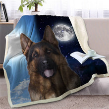 Load image into Gallery viewer, My Sun, My Moon, My Chocolate Labrador Love Warm Blanket - Series 2-Blanket-Blankets, Chocolate Labrador, Dogs, Home Decor, Labrador-German Shepherd-Medium-5