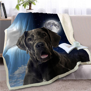 My Sun, My Moon, My French Bulldog Love Warm Blanket - Series 1-Blanket-Blankets, Dogs, French Bulldog, Home Decor-Great Dane-Medium-18