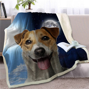 My Sun, My Moon, My French Bulldog Love Warm Blanket - Series 1-Blanket-Blankets, Dogs, French Bulldog, Home Decor-Jack Russell Terrier-Medium-19