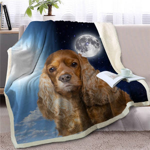 My Sun, My Moon, My French Bulldog Love Warm Blanket - Series 1-Blanket-Blankets, Dogs, French Bulldog, Home Decor-Cocker Spaniel-Medium-20