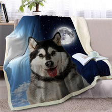 Load image into Gallery viewer, My Sun, My Moon, My French Bulldog Love Warm Blanket - Series 1-Blanket-Blankets, Dogs, French Bulldog, Home Decor-Siberian Husky-Medium-26