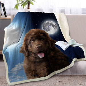 My Sun, My Moon, My French Bulldog Love Warm Blanket - Series 1-Blanket-Blankets, Dogs, French Bulldog, Home Decor-Newfoundland-Medium-29