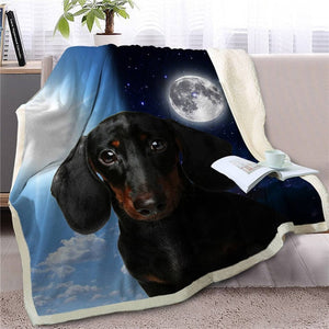 My Sun, My Moon, My French Bulldog Love Warm Blanket - Series 1-Blanket-Blankets, Dogs, French Bulldog, Home Decor-Dachshund-Medium-9