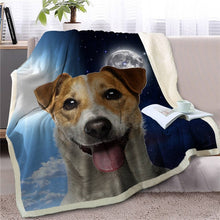 Load image into Gallery viewer, My Sun, My Moon, My Jack Russell Terrier Love Warm Blanket - Series 1-Blanket-Blankets, Dogs, Home Decor, Jack Russell Terrier-Jack Russell Terrier-Medium-1