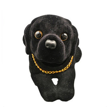Nodding Black Labrador Smooth Coat Bobblehead 360x