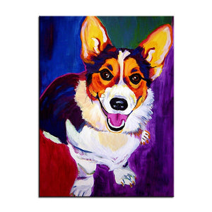 Oil Painting Corgi Canvas Print Poster-Home Decor-Corgi, Dogs, Home Decor, Poster-9