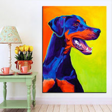 Load image into Gallery viewer, Oil Painting Doberman Canvas Print Poster-Home Decor-Doberman, Dogs, Home Decor, Poster-10