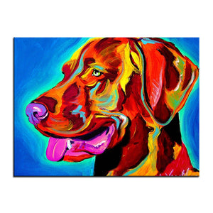 Oil Painting Vizsla Canvas Print Poster-Home Decor-Dogs, Home Decor, Poster, Vizsla-2