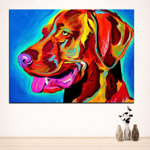 Oil Painting Vizsla Canvas Print Poster-Home Decor-Dogs, Home Decor, Poster, Vizsla-3