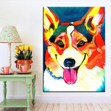 Load image into Gallery viewer, Oil Portrait Corgi Canvas Print Poster-Home Decor-Corgi, Dogs, Home Decor, Poster-10