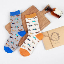 Load image into Gallery viewer, Image of 2 pair of cutest pattern Dachshund socks