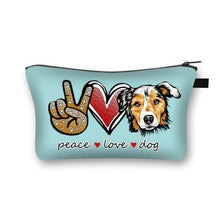 Load image into Gallery viewer, Peace, Love and Australian Shepherds Multipurpose Pouches-Accessories-Accessories, Australian Shepherd, Bags, Dogs-11