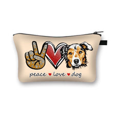 Load image into Gallery viewer, Peace, Love and Australian Shepherds Multipurpose Pouches-Accessories-Accessories, Australian Shepherd, Bags, Dogs-12