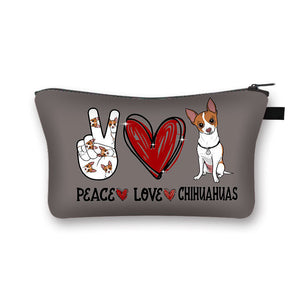 Peace, Love and Chihuahuas Multipurpose Pouch-Accessories-Accessories, Bags, Chihuahua, Dogs-6
