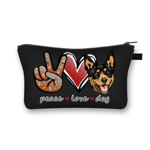 Peace, Love and Rottweilers Multipurpose Pouches-Accessories-Accessories, Bags, Dogs, Rottweiler-12