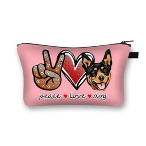 Peace, Love and Rottweilers Multipurpose Pouches-Accessories-Accessories, Bags, Dogs, Rottweiler-16