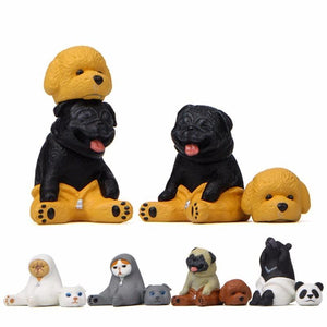 Peek-a-Boo Pugs and Friends Miniature Desktop OrnamentsHome Decor