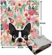 Size image of a boston terrier blanket