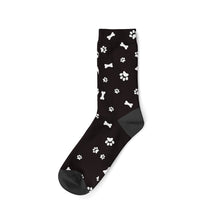 Load image into Gallery viewer, Personalized Custom Dog Socks - Perfect for Pet Lovers-Personalized Dog Gifts-Accessories, Personalized Dog Gifts, Socks-Summer-Dog Paws and Bones-Black-20