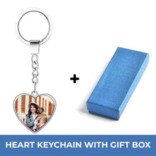 Load image into Gallery viewer, Stylish Personalized Dog Keychains: 4 Designs &amp; Double-Sided Glass-Personalized Dog Gifts-Accessories, Dogs, Keychain, Personalized Dog Gifts-Heart Shaped Pendant-Keychain with Gift Box-6