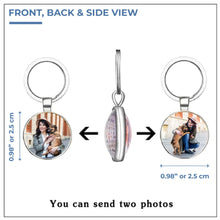 Load image into Gallery viewer, Stylish Personalized Dog Keychains: 4 Designs &amp; Double-Sided Glass-Personalized Dog Gifts-Accessories, Dogs, Keychain, Personalized Dog Gifts-Round Pendant - Short Keychain-Only Keychain-5