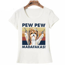 Load image into Gallery viewer, Pew Pew Australian Shepherd Womens T Shirt - Series 5-Apparel-Apparel, Australian Shepherd, Dogs, T Shirt, Z1-Shih Tzu-S-12