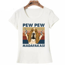 Load image into Gallery viewer, Pew Pew Basset Hounds Womens T Shirts-Apparel-Apparel, Basset Hound, Dogs, T Shirt, Z1-6