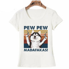 Load image into Gallery viewer, Pew Pew Border Collie Womens T Shirt - Series 1-Apparel-Apparel, Border Collie, Dogs, Shirt, T Shirt, Z1-Alaskan Malamute-S-5