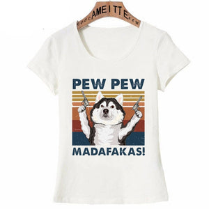 Pew Pew Border Collie Womens T Shirt - Series 1-Apparel-Apparel, Border Collie, Dogs, Shirt, T Shirt, Z1-Alaskan Malamute-S-5