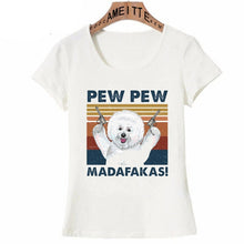 Load image into Gallery viewer, Pew Pew Dalmatian Womens T Shirt - Series 3-Apparel-Apparel, Dalmatian, Dogs, T Shirt, Z1-Bichon Frise-S-7