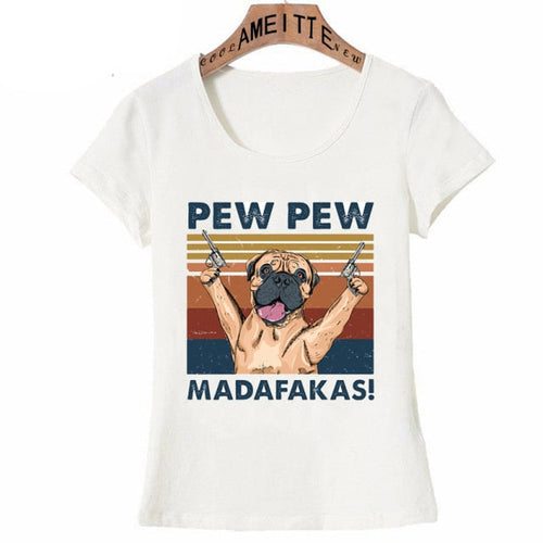 Pew Pew English Mastiff Womens T Shirt - Series 5-Apparel-Apparel, Dogs, English Mastiff, T Shirt, Z1-English Mastiff-S-1