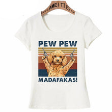 Load image into Gallery viewer, Pew Pew Saint Bernard Womens T Shirt - Series 2-Apparel-Apparel, Dogs, Saint Bernard, T Shirt, Z1-Toy Poodle-S-15