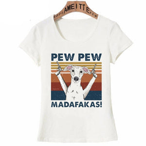 Pew Pew Shar Pei Womens T Shirt - Series 6-Apparel-Apparel, Dogs, Shar Pei, Shirt, T Shirt, Z1-Whippet-S-12