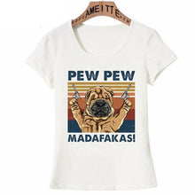 Load image into Gallery viewer, Pew Pew Shiba Inu Womens T Shirt - Series 6-Apparel-Apparel, Dogs, Shiba Inu, Shirt, T Shirt, Z1-Shar Pei-S-6