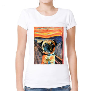 Photobomb Pug Womens T Shirt-Apparel-Apparel, Dogs, Pug, T Shirt, Z1-2