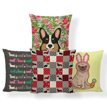 Load image into Gallery viewer, Pink Bunny Ears Pug Cushion Cover - Series 7Cushion Cover