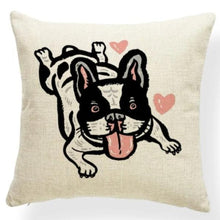 Load image into Gallery viewer, Pink Bunny Ears Pug Cushion Cover - Series 7Cushion CoverOne SizeFrench Bulldog - White Background