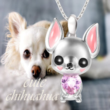 Load image into Gallery viewer, Pink Heart Chihuahua Pendant Necklace-Dog Themed Jewellery-Accessories, Chihuahua, Dogs, Jewellery, Necklace, Pendant-Chihuahua-2