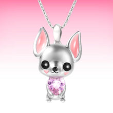 Load image into Gallery viewer, Pink Heart Chihuahua Pendant Necklace-Dog Themed Jewellery-Accessories, Chihuahua, Dogs, Jewellery, Necklace, Pendant-3