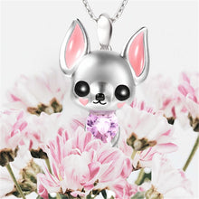 Load image into Gallery viewer, Pink Heart Chihuahua Pendant Necklace-Dog Themed Jewellery-Accessories, Chihuahua, Dogs, Jewellery, Necklace, Pendant-4