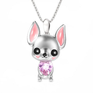 Pink Heart French Bulldog Pendant Necklace-Dog Themed Jewellery-Accessories, Dogs, Jewellery, Necklace, Pendant-8