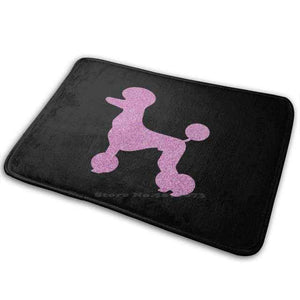 Pink Poodle Love Floor Rug-Home Decor-Dogs, Home Decor, Poodle, Rugs-2