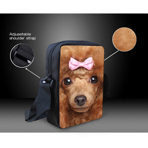 Pomeranian in Bloom Messenger Bag-Accessories-Accessories, Bags, Dogs, Pomeranian-4