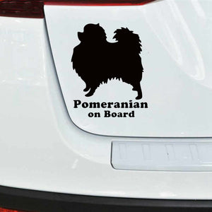 Pomeranian On Board Vinyl Car Stickers-Car Accessories-Car Accessories, Car Sticker, Dogs, Pomeranian-2